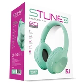 Powerway Stune Haki Bluetooth Kulaklık - 6D Sound, 18 Saat Kullanım, Hafıza Kartı Destekli - 4