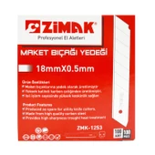 Zimak Geniş Maket Bıçağı Yedeği 18 mm 100 Adet ZMK-1253 thumbnail 1