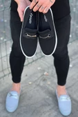 Wagoon WG060 Siyah Triko Babet Erkek Casual Ayakkabı - 4