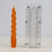 Poli Karbon Mum Kalıbı Şamdanlık Spiral Burgulu Uzun Kalıbı 18 CM - 4