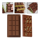 Silikon Kalıp Dubai Çikolata Bar ve Kek Büyük Boy Derin Tablet Dubai Çikolatası Kalıbı thumbnail 1