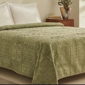 Karaca Home Rita Yeşil Tek Kişilik Emboss Battaniye - 2