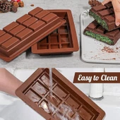 Silikon Kalıp Dubai Çikolata Bar ve Kek Büyük Boy Derin Tablet Dubai Çikolatası Kalıbı thumbnail 5