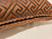 NİVEMESHOME MONET ZİGZAG ELYAF DOLGULU KIRLENT KAHVE-ANTRASİT 45 X 45 - 3