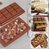 Silikon Kalıp Dubai Çikolata Bar ve Kek Büyük Boy Derin Tablet Dubai Çikolatası Kalıbı thumbnail 4