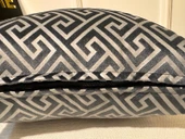 NİVEMESHOME MONET ZİGZAG ELYAF DOLGULU KIRLENT ANTRASİT-GRİ 45 X 45 - 2