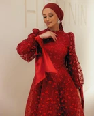 24Y4852 HENNİN ABİYE SİMLİ ÇALIKUŞU KOL BAĞLAMALI - 6