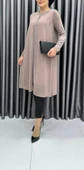 24Y50233 FAMELİN TUNİK SİMLİ PELERİNLİ YAKA TAŞ DETAY - 2