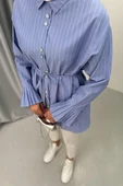 24Y4134 TUNİK KOL UCU PİLELİ BELİ BAĞCIKLI - 3