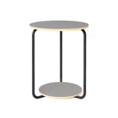 Eportatif Yuvarlak Dekoratif Zigon Sehpa Orta Sehpa Füme 1541 - 6