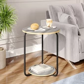 Eportatif Yuvarlak Dekoratif Zigon Sehpa Orta Sehpa Füme 1541 - 2