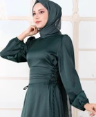 24Y61422 ELBİSE YANLARI BAĞCIK DETAYLI - 3
