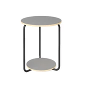 Eportatif Yuvarlak Dekoratif Zigon Sehpa Orta Sehpa Füme 1541 - 5