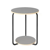 Eportatif Yuvarlak Dekoratif Zigon Sehpa Orta Sehpa Füme 1541 - 4