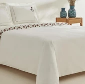 Karaca Home Janset Beyaz Çift Kişilik Nakışlı Nevresim Takımı - 2