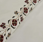 Karaca Home Janset Beyaz Çift Kişilik Nakışlı Nevresim Takımı - 4