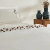 Karaca Home Janset Beyaz Çift Kişilik Nakışlı Nevresim Takımı - 3