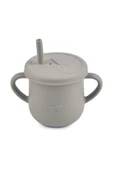 JOJOBEBEK Silikon Pipetli Bardak, ( Alıştırma Bardağı ) Çerez Kapağı / Gri - 2