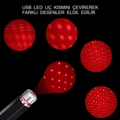 UpWay Usb Yıldızlı Dekoratif Led Işık Araç İçi Oda Mekan Süsleme Gece Lambası - 6