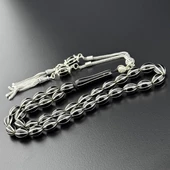 8'li Gümüş Yarmalı Erzurum Oltu Taşı Tesbih Hcz-Model DCVBG thumbnail 2