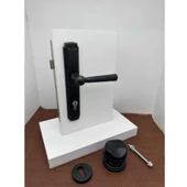 Osmanlı Mat Siyah Çelik Kapı Kolu Sağ Basar Tek Yön + Tokmak Ve Alt Rozeti (Kilit Hariçtir) thumbnail 1