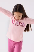U.S. Polo Assn. 1970 Since 1890 Kız Çocuk Pembe Uzun Kol Pijama Takım thumbnail 2