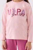 U.S. Polo Assn. 1970 Since 1890 Kız Çocuk Pembe Uzun Kol Pijama Takım thumbnail 4