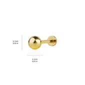 4 mm Top Altın Piercing - 2