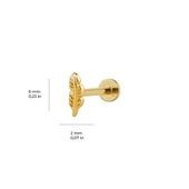 Yaprak Altın Piercing - 3