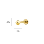 2 mm Top Altın Piercing - 2