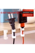 Powermaster KABLO SABİTLEYİCİ 20 ADET KABLO DÜZENLEYİCİ KABLO KLİPSİ KABLO KORUYUCU KABLO TOPLAYICI BENSU PENDİK - 6
