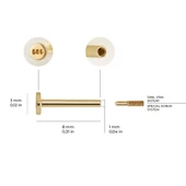 2 mm Top Altın Piercing - 3