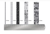 Vintage Washi Tape Bant Siyah Beyaz Yapışkanlı Maskeleme Kağıdı Desenli bant 10 lu -Eski Bina Harita - 3