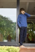 Kly 9133 Büyük Beden Erkek Düğmeli Uzun Kollu Pamuklu Pijama Takım - 2
