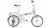Carraro Flexi Classico V Fren Acera 8 Vites 20 Jant Katlanır Bisiklet Pastel Yeşil Beyaz Kırmızı 32 Kadro - 1