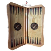 Helena EL İŞÇİLİĞİ 65 X 55 CM BOYUTLARINDA GERÇEK AHŞAP TAVLA - 2