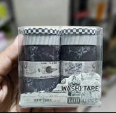 Vintage Washi Tape Bant Siyah Beyaz Yapışkanlı Maskeleme Kağıdı Desenli bant 10 lu -Formül Para - 1