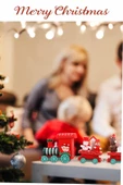 Ahşap Noel Treni - DEkoratif ve Hediyelik  20 cm - 7