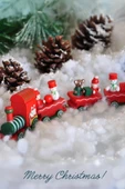 Ahşap Noel Treni - DEkoratif ve Hediyelik  20 cm - 1