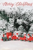 Ahşap Noel Treni - DEkoratif ve Hediyelik  20 cm - 3