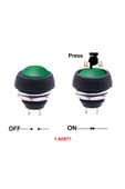 Alkatronik 12mm PBS-33B 2 Pin Push Buton Yeşil ON OFF 1A 250V Mini Yuvarlak Su Geçirmez Anahtar Momentary Swit thumbnail 3