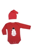 Yılbaşı Noel (CHRİSTMAS) Temalı Organik Bebek Body Şapka Takımı 6-9 Aylık - 3