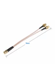 Alkatronik Y Tip RG316 15cm 1x Sma Erkek 2X Sma Dişi Kablo RF Uzatma Kablosu Altın Kaplama Soket 0-6GHz Wi-Fi thumbnail 5