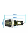Alkatronik Panel Montaj 5x20mm Cam Sigorta Kutusu 10A 250V R3-12 Elektrikli Cihaz Ev Aletle 12mm Montaj Deliği - 5