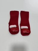 Yılbaşı Temalı Ponpon Detaylı Bebek Havlu Çorap S Beden (Model 1) - 2