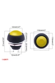 Alkatronik 12mm PBS-33B 2 Pin Push Buton Sarı ON OFF 1A 250V Mini Yuvarlak Su Geçirmez Anahtar Momentary Switc - 4