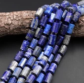 Silindir Faset Kesim Lapi Lazuli Taş Dizisi 6x9mm - 1