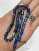 Silindir Faset Kesim Lapi Lazuli Taş Dizisi 6x9mm - 2