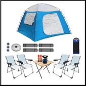 Uyguna-Yakala 4 Kişilik 3 Mevsim Kamp Çadırı Seti Skydome -DIR.141 - 1