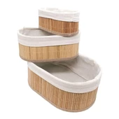 3B Trend Doğal Bambu Organizer Kutusu, Ahşap Bambu Ekmek Sepeti - 3